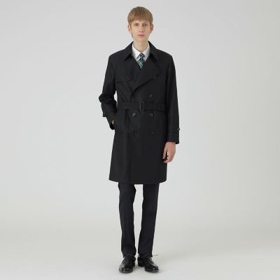 マイクロピーチギャバジンダブルトレンチコート | BLACK LABEL