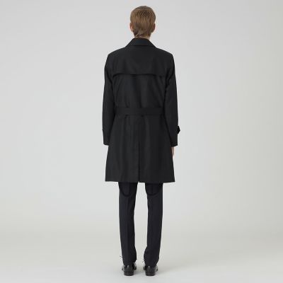 マイクロピーチギャバジンダブルトレンチコート | BLACK LABEL