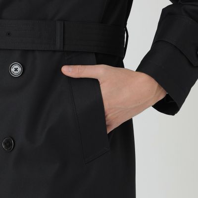 マイクロピーチギャバジンダブルトレンチコート | BLACK LABEL