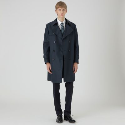 マイクロピーチギャバジンダブルトレンチコート | BLACK LABEL