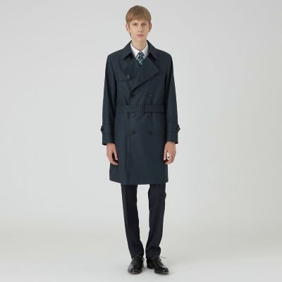 マイクロピーチギャバジンダブルトレンチコート | BLACK LABEL