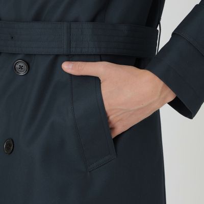 マイクロピーチギャバジンダブルトレンチコート | BLACK LABEL
