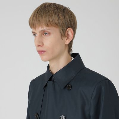 マイクロピーチギャバジンダブルトレンチコート | BLACK LABEL