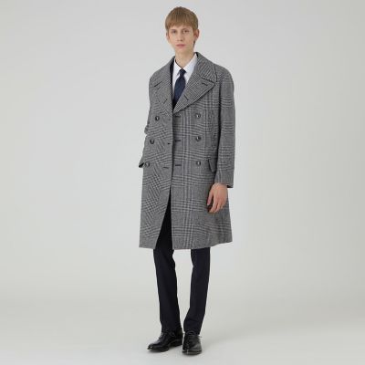 グレンチェックツイードミリタリーコート | BLACK LABEL CRESTBRIDGE