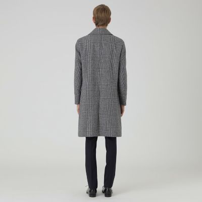 グレンチェックツイードミリタリーコート | BLACK LABEL CRESTBRIDGE