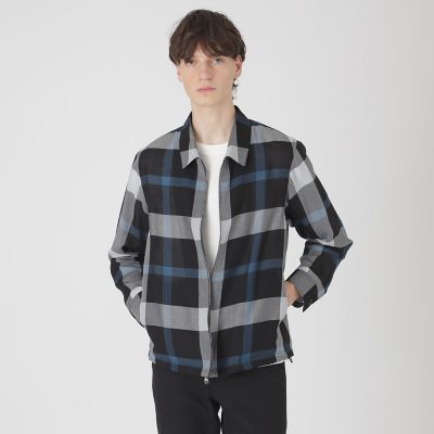 シャドーチェックカラミライダースブルゾン | BLACK LABEL CRESTBRIDGE