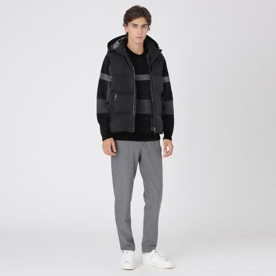 ファブリックコンビダウンベスト | BLACK LABEL CRESTBRIDGE (Men