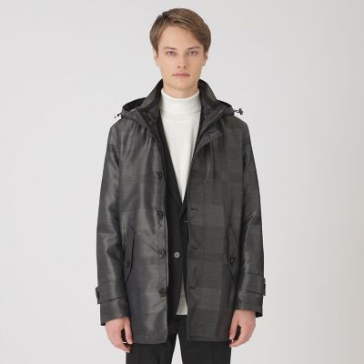 シャドーチェック10monthショートパーカー | BLACK LABEL