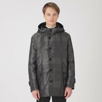 シャドーチェック10monthショートパーカー | BLACK LABEL