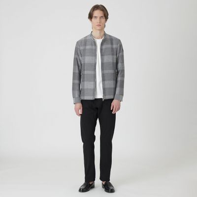 BLACK LABEL CRESTBRIDGE カラミ ライダースジャケット M シャドーチェックカラミライダースブルゾン | BLACK LABEL CRESTBRIDGE