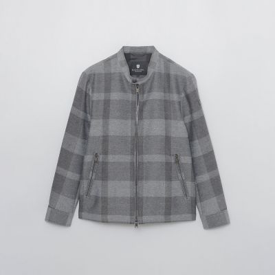 シャドーチェックカラミライダースブルゾン | BLACK LABEL CRESTBRIDGE