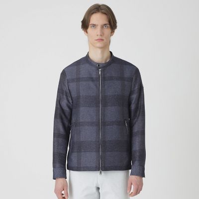 シャドーチェックカラミライダースブルゾン | BLACK LABEL CRESTBRIDGE