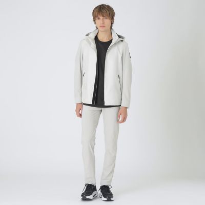 BLACK lab．】シャドーチェックハイブリッドパーカー | BLACK