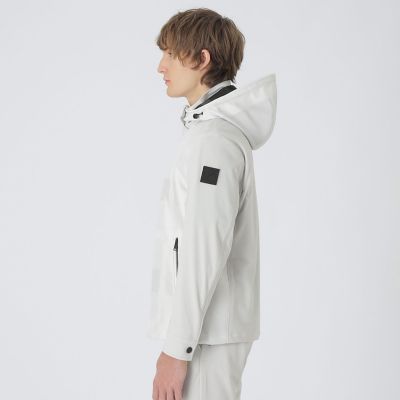 BLACK lab．】シャドーチェックハイブリッドパーカー | BLACK