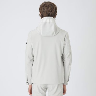 BLACK lab．】シャドーチェックハイブリッドパーカー | BLACK