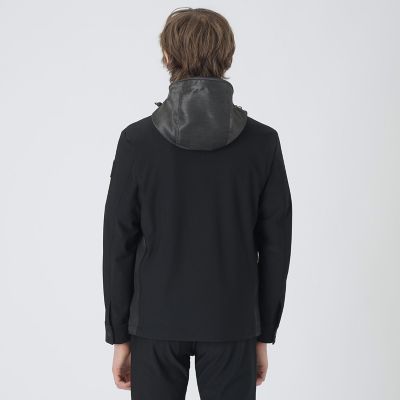 BLACK lab．】シャドーチェックハイブリッドパーカー | BLACK