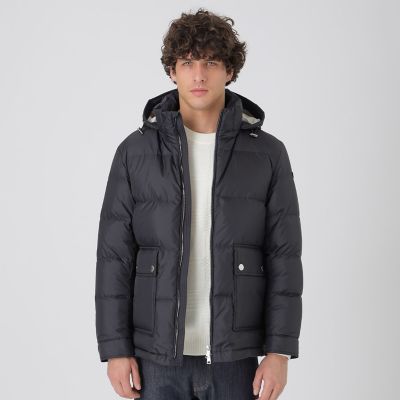 クレストブリッジチェックコンビショートダウン | BLACK LABEL