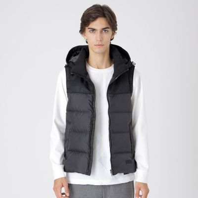 一部店舗限定】パーシャルチェックダウンベスト | BLACK LABEL