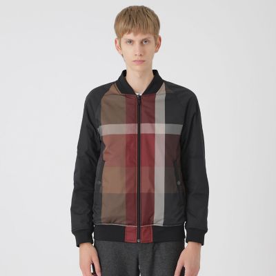 一部店舗限定】リバーシブルクレストブリッジチェックMA－1 | BLACK