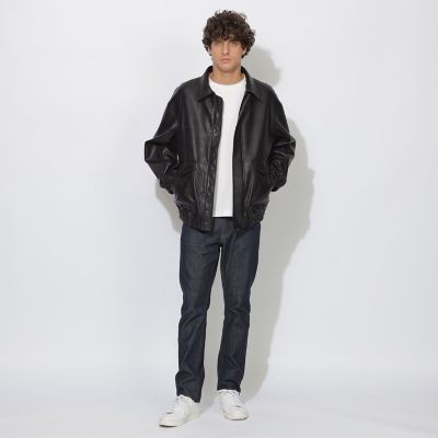 WEB限定】フェイクレザーフライトジャケット | BLACK LABEL