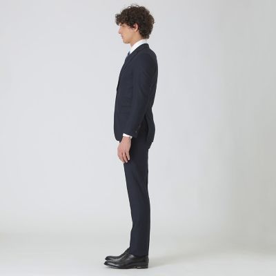 ブラックレーベルクレストブリッジ　 ビジネススーツ （美品） ブラックソリッドスリーピーススーツ（スーツ）｜BLACK LABEL