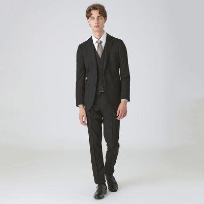 ブラックソリッドスリーピーススーツ | BLACK LABEL CRESTBRIDGE (Men