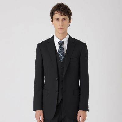 ＜BLACK LABEL CRESTBRIDGE (Men)＞ブラックソリッドスリーピーススーツ