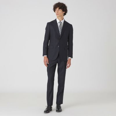 MIYUKIヘップバーングレーTOPシャドーヘリンボーンスーツ