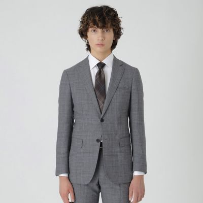 ＜BLACK LABEL CRESTBRIDGE (Men)＞【一部店舗限定】ライトグレーミルドチェックスーツ