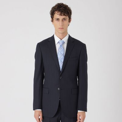 一部店舗限定】アクセントカラーピンストライプスーツ | BLACK LABEL