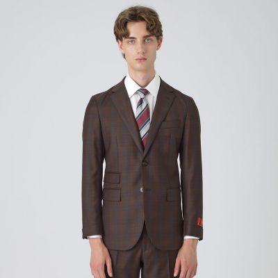＜BLACK LABEL CRESTBRIDGE (Men)＞【一部店舗限定】ＭＩＮＯＶＡチョコレートブラウンチェックスーツ