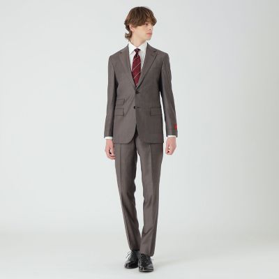 一部店舗限定】MINOVAクラシカルブラウングレンチェックスーツ