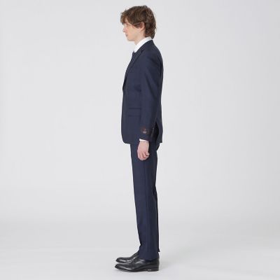 MIYUKI モヘヤブルーシャドークレストブリッジチェックスーツ