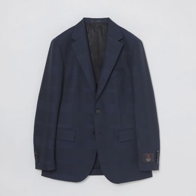 MIYUKI モヘヤブルーシャドークレストブリッジチェックスーツ