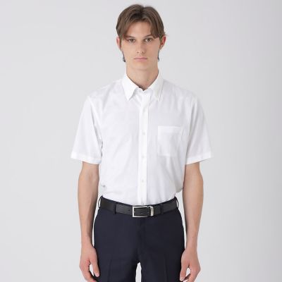 シャドークレストブリッジチェックハーフスリーブボタンダウンシャツ