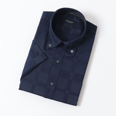 シャドークレストブリッジチェックハーフスリーブボタンダウンシャツ