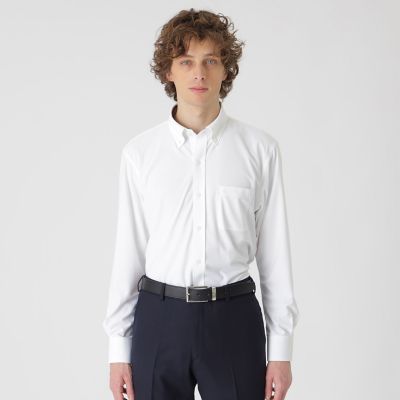 トリコットソリッドボタンダウンシャツ | BLACK LABEL CRESTBRIDGE
