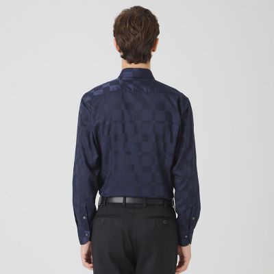ハーフスケールシャドークレストブリッジチェックボタンダウンシャツ