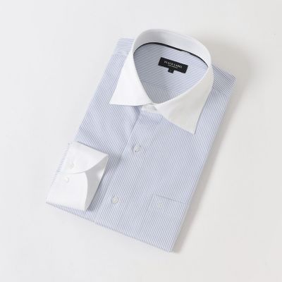 ＜BLACK LABEL CRESTBRIDGE (Men)＞【一部店舗限定】プレミアムギザクレリックストライプセミワイドカラーシャツ