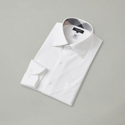 ＜BLACK LABEL CRESTBRIDGE (Men)＞カネマサソリッドジャージーセミワイドカラーシャツ