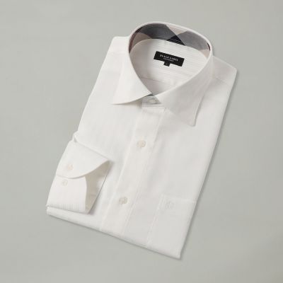 ＜BLACK LABEL CRESTBRIDGE (Men)＞ハイストレッチシャドーストライプセミワイドカラーシャツ