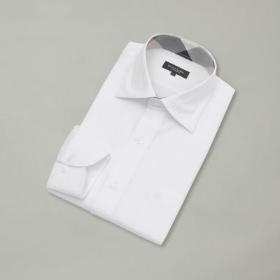 ＜BLACK LABEL CRESTBRIDGE (Men)＞シャドーストライプセミワイドカラーシャツ