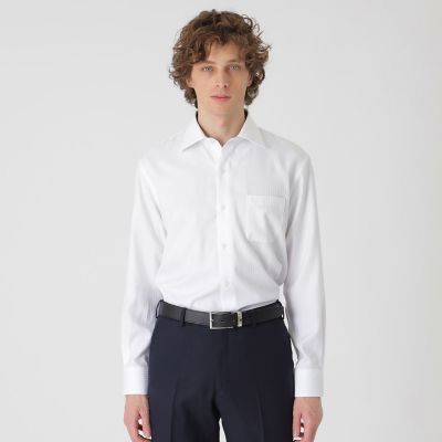 シャドーストライプセミワイドカラーシャツ | BLACK LABEL CRESTBRIDGE