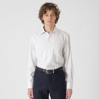 シャドーストライプセミワイドカラーシャツ | BLACK LABEL CRESTBRIDGE