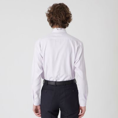 シャドーストライプセミワイドカラーシャツ | BLACK LABEL CRESTBRIDGE