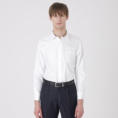 一部店舗限定】プレミアムギザコットンツイルレギュラーカラーシャツ
