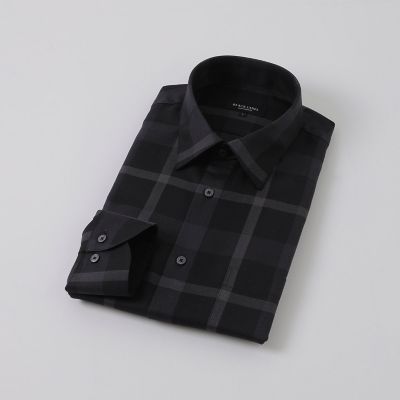 ＜BLACK LABEL CRESTBRIDGE (Men)＞ウォッシャブルウールクレストブリッジチェックレギュラーシャツ