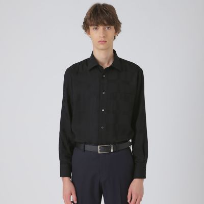 ウォッシャブルウールシャドークレストブリッジチェックセミワイド