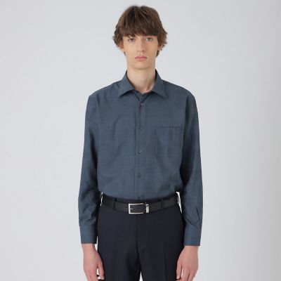 ウォッシャブルウールシャドークレストブリッジチェックセミワイド