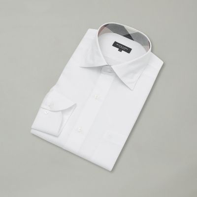 ＜BLACK LABEL CRESTBRIDGE (Men)＞【一部店舗限定】ブロックチェックセミワイドカラーシャツ